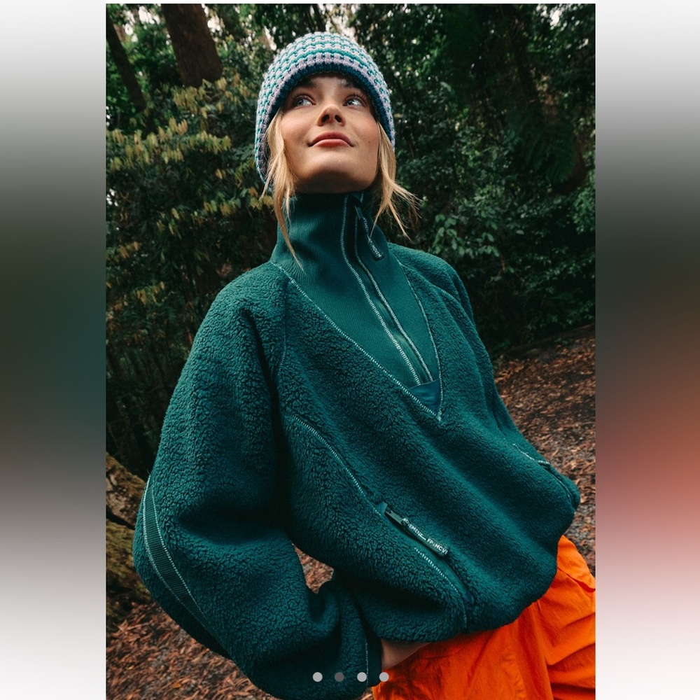 FP Movement by Free People Teal Teddy Jacket
